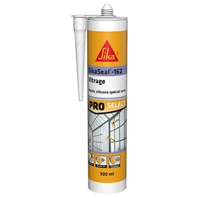 Afbeelding van SIKA SikaSeal 162 Beglazing, wit, siliconenkit voor beglazingsvoegen, veranda&#039;s, kassen en tegels, binnen buiten, 300 ml
