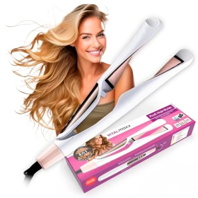 Afbeelding van VITALmaxx Profi Hair Styler 3 in 1 krultang, stijltang &amp; golvend met led display, temperaturen van 150 230 C, 360 graden draaischarnier en 1,8 m lange kabel, vervangt krulspelden