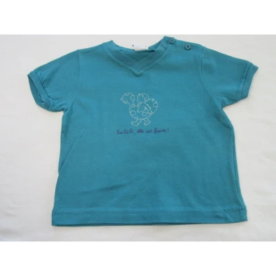 Afbeelding van petit bateau , jongens, t shirt korte mouw turquoise badeend 74 12 maand