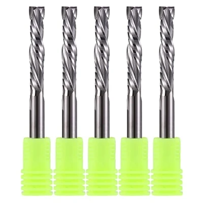 Afbeelding van EU_HOZLY 5 stuks hardmetalen compressiefrees Up&amp;Down 2 fluiten schachtfrees 6 mm schacht met (0,236 inch) snijdiameter, 32 (1,26 snijlengte voor CNC freesmachine