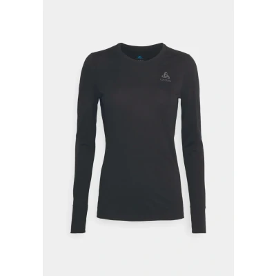 Afbeelding van Ondershirt Odlo Women Bl Top Crew Neck L/S Merino 200 Black XL