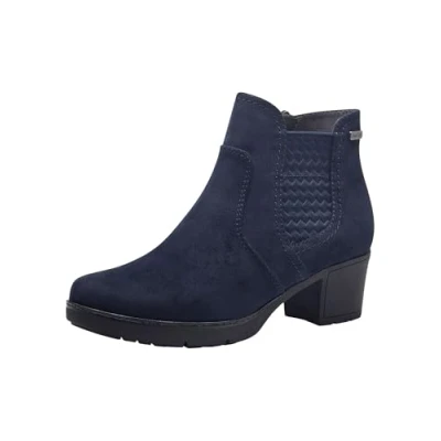 Afbeelding van Jana Dames elegante enkellaarzen met hak Vegan Chelsea laarzen, marineblauw, 40 EU, Donkerblauw, EU