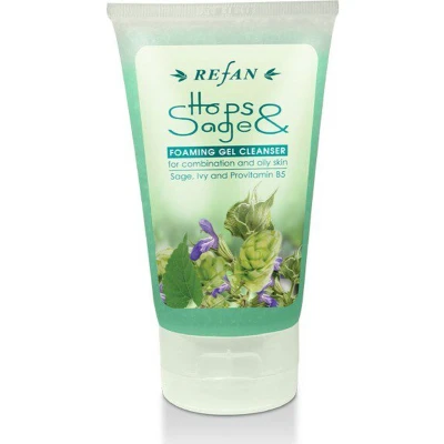 Afbeelding van Refan natuurlijke gezicht reiniger gel voor vette en gecombineerde huid hop, klimop, vitaminen 150ml