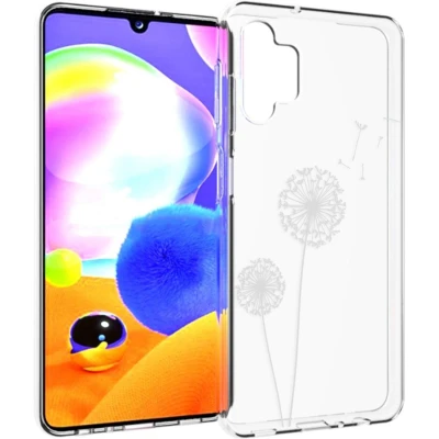 Afbeelding van Samsung Galaxy A32 (5G) hoesje Siliconen iMoshion Design Wit / Meerkleurig Goud White Graphic