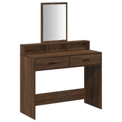 Afbeelding van vidaXL Bruin eiken Massief Eikenhout 100 x 41 140 cm Spiegel