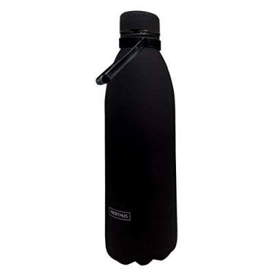 Afbeelding van Nerthus FIH 622 Dubbelwandige thermosfles voor koud en warm, zwart design, 1500 ml, BPA vrij, luchtdicht deksel, 18/40 roestvrij staal,