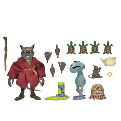 Afbeelding van Neca Teenage Mutant Ninja Turtles Mirage Comics Action Splinter Figuur 18 Cm Transparant