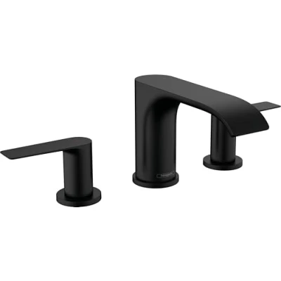 Afbeelding van Hansgrohe Vivenis 3 gats wastafelmengkraan 90 met pop up trekwaste Mat
