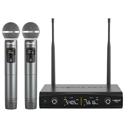 Afbeelding van Phenyx Pro PTU 52 Draadloos Microfoonsysteem 2 Microfoons 30 Frequenties Bereik 60 Meter Robuuste Koffer
