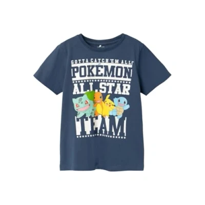 Afbeelding van Name it Nkmjust Pokemon SKY Tshirt print voor kinderen, Maat: 158/164, Dark denim