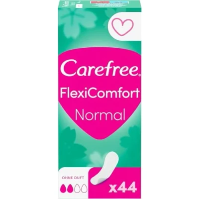 Afbeelding van Carefree FlexiComfort Slipinlegkruisjes, normaal zonder geur, flexibele en ultradunne inlegkruisjes voor een langdurig fris gevoel, maat normaal, 44 stuks