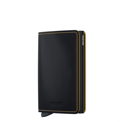 Afbeelding van Secrid Slimwallet Matte Black &amp; Ochre Gratis graveren