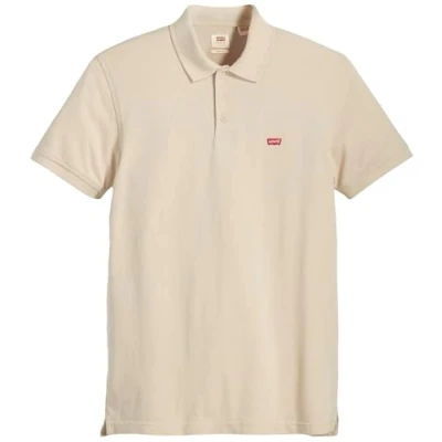 Afbeelding van Levi&#039;s heren Regular fit polo van piqué katoen met logoborduring in de kleur Beige, maat: XS