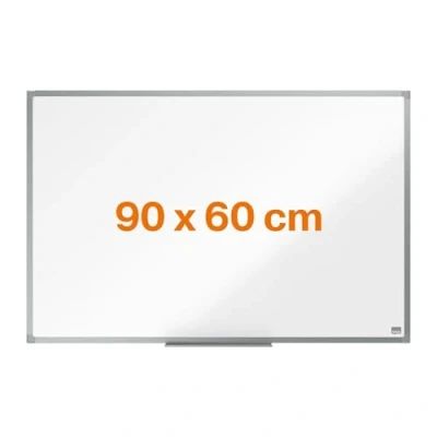 Afbeelding van Nobo Basic whiteboard, magnetisch, droog afwasbaar, memobord en magnetische tekenborden, zilveren aluminium frame, 900 x 600 mm, exclusief Amazon