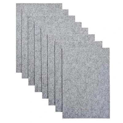 Afbeelding van Jtnohx Stijve vilten stof om te knutselen, 2 mm dikke gekleurde vellen, 8 stuks 20 x 30 cm knutselstof voor naaien en doe het zelf projecten (grijs)