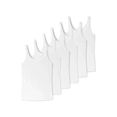 Afbeelding van uncover by Schiesser 6ER PACK Basic Hemd, Dames, Maat: 3XL, Weiß