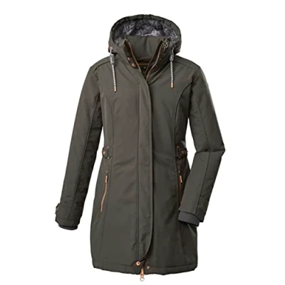 Afbeelding van G.I.G.A. DX dames Casual functionele parka met afritsbare capuchon GW 6 WMN PRK, groen antraciet, 42, 38333 000