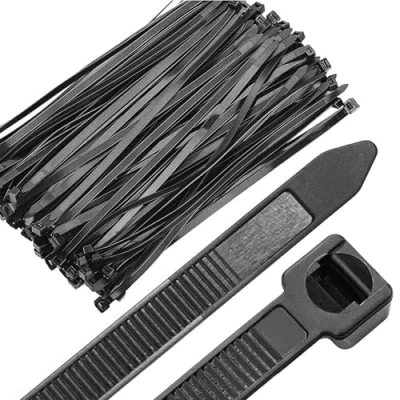 Afbeelding van PARENCE. Set van 100 kunststof kabelbinders stuks, Serflex, kabelbinders, Rislan Kabelbinder 200 x 3,6 mm, zwart