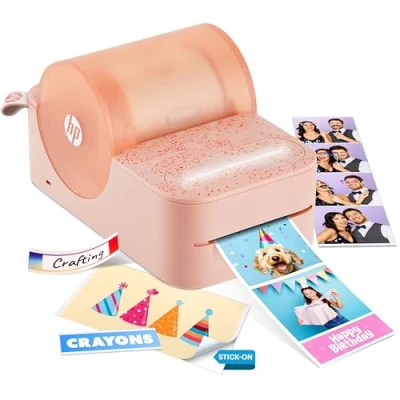 Afbeelding van Foto en labelprinter HP SPROCKET PANORAMA ROZE Print 2 x 0,5 9 op zinkkleefpapier