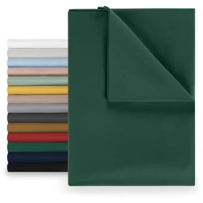 Afbeelding van Blumtal Laken voor tweepersoonsbed, 180x275cm, onderhoudsvriendelijke microvezel, zachte stof, zonder elastiek Donkergroen