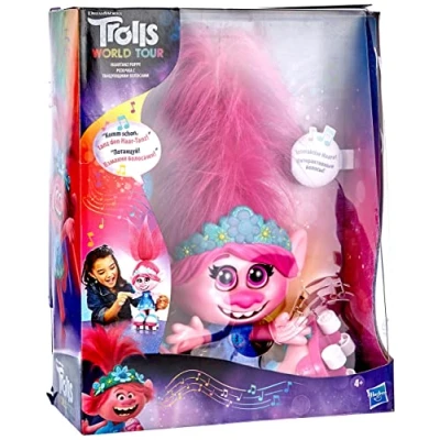 Afbeelding van DreamWorks Trolls World Tour Haardans, Poppy, interactieve, sprekende en zingende pop met beweegbaar haar, voor meisjes jongens vanaf 4 jaar
