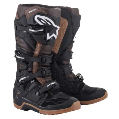 Afbeelding van Alpinestars 2024 Tech 7 Enduro Crosslaarzen Zwart / Donker Bruin maat 52
