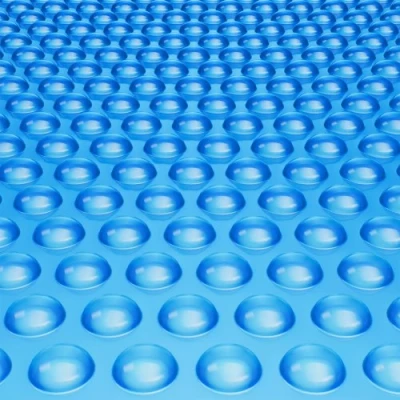 Afbeelding van VEVOR Zonne zwembadafdekking, rechthoekige zonnedeken van 7,3 x 3,7 m voor zwembaden, ingegraven bovengronds zwembad zonneafdekking, 12 mil zonneafdekkingen, blauw