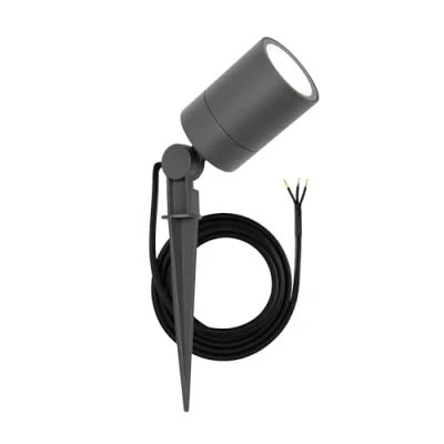 Afbeelding van Ledvion LED Prikspots, Aluminium Antraciet, IP65, 5W, GU10 fitting, 1 Meter Kabel, Spotlight, Tuinspot voor Buiten