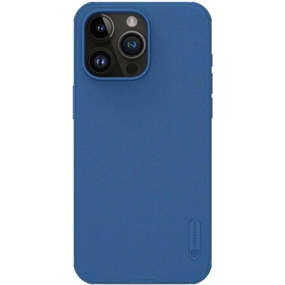 Afbeelding van Nillkin Super Frosted Shield Apple iPhone 15 Pro Hoesje Blauw
