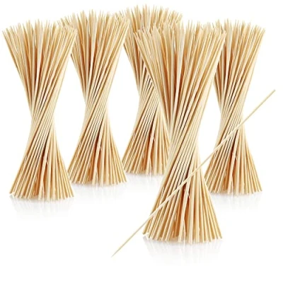 Afbeelding van COM FOUR® 500x houten spiesen voor fingerfood lange het van vlees, groenten en fruit barbecuespiesen huishouden, gastronomie of bruiloft (500 stuks 25cm)