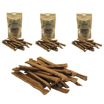 Afbeelding van Paw Natural Hondensnoepjes (3 x 150 g) zalmsticks 100% gluten en granenvrij van vers vlees gezonde dieren (450