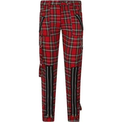 Afbeelding van Banned AVENGENCE CHECK Broek rechte pijpen L Rood