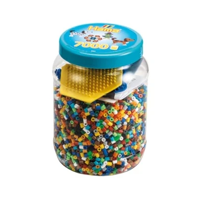 Afbeelding van Hama Strijkkralen Set in Pot 7000 stuks Blauw