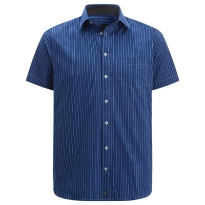Afbeelding van Jan Vanderstorm casual overhemd blauw