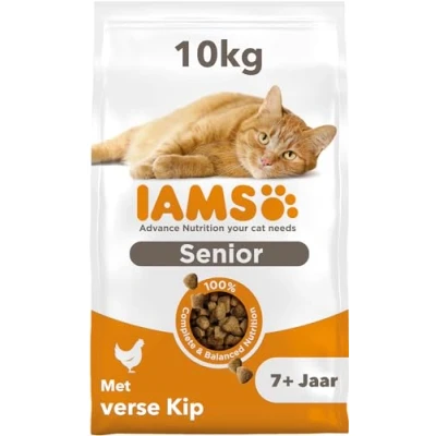 Afbeelding van Iams Cat Senior Kip Kattenvoer 10 kg