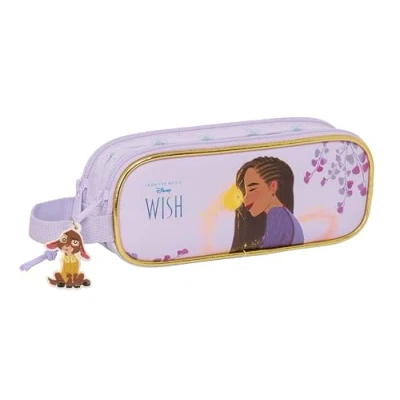 Afbeelding van Pennenetui met 2 vakken Wish Lila 21 x 8 6 cm