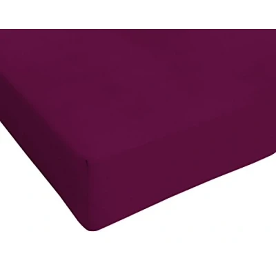 Afbeelding van Max color Beddoek 25cm hoek, pruim, Franse grootte klein dubbel