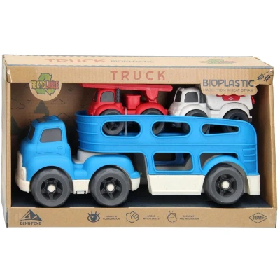 Afbeelding van autotransporter recycle blauw