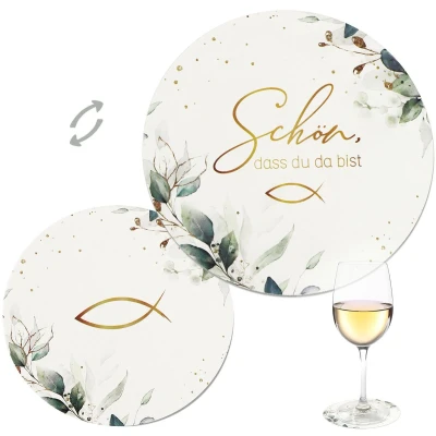 Afbeelding van MEIXI Drink Coasters Set van 8,Non Slip Siliconen Zwarte Ronde Coasters,Hittebestendige dranken Matten voor Koffie Biermok Wijnglazen Fles Thuis en Bar,Bescherming alle tafeloppervlakken