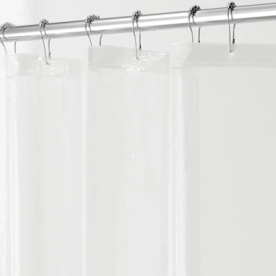 Afbeelding van iDesign Stoffen douchegordijnen, waterdicht polyester gordijn 180 x 200 cm, transparant