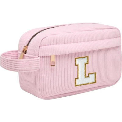 Afbeelding van JGS ® Stijlvolle Corduroy Cosmetica Organizer &amp; Reistas met Ruime Capaciteit voor Dames