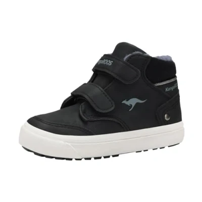 Afbeelding van KangaROOS Uniseks kinderen KAVU Primo V sneakers, Jet Black Steel Grey, 22 EU