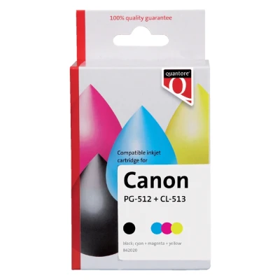 Afbeelding van Inktcartridge Quantore alternatief tbv Canon PG 512 CL 513 zwart + 3 kleuren