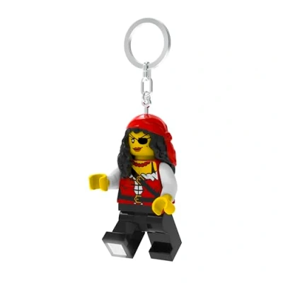 Afbeelding van LEGO Iconische piraat prinses minifiguur sleutelhanger met LED licht, Wit, 9cm