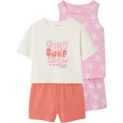 Afbeelding van Vertbaudet Set van 2 surf pyjamabroeken voor meisjes