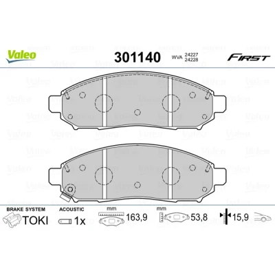 Afbeelding van Valeo Remblokset 301140