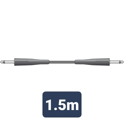 Afbeelding van luidsprekerkabel 6,3 mm mono jack 1,5 meter