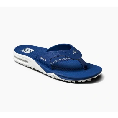 Afbeelding van Reef Heren Slipper model Fanning Pregame Blauw/Wit Maat 43
