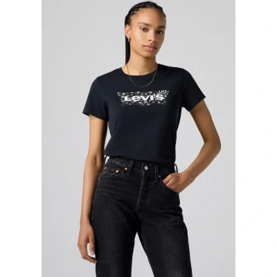 Afbeelding van Levi&#039;s® Shirt met ronde hals The Perfect Tee logo in metallic holoprint