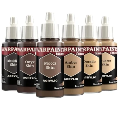 Afbeelding van The Army Painter, Warpaints Fanatic Flexible Triad: Deep Skin Tones 6 x 18 ml acrylverf, miniatuur hobbyschilderij, kwaliteitsverf voor wargaming
